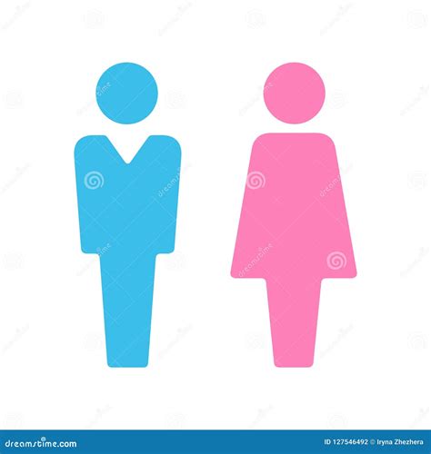 Vector Male And Female Icon Set Gentleman And Lady Toilet Sign Man And Woman User Avatar Flat