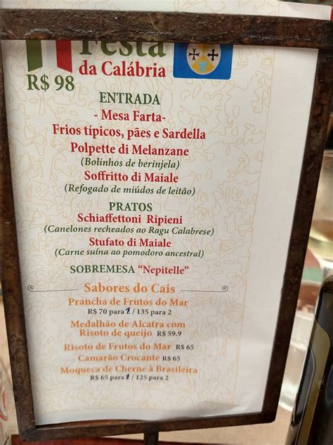 Menu Em Cais Do Oriente Restaurante Rio De Janeiro R Visc De Itabora