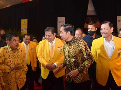 Presiden Jokowi Hadiri Puncak Peringatan Hut Ke Partai Golkar