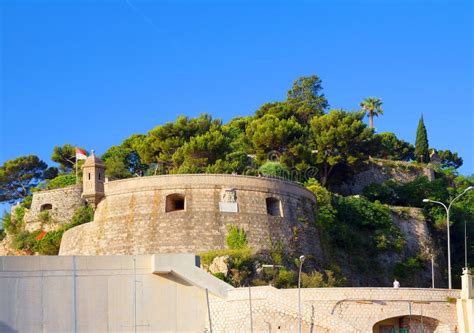 Fortress in Monaco-Ville. Principality of Monaco Stock Image - Image of ...