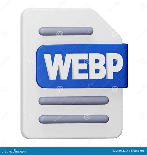 Webp File Format D Rendering Isometric Icon Stock Vector