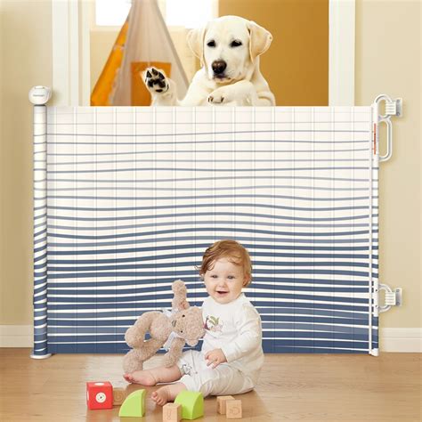 Momcozy Retractable Baby Gate, Prevents Bottom Drilling Through Baby