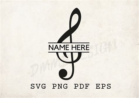 Treble Clef Svg Template, Wall Art Printable, Laser Cut File ...
