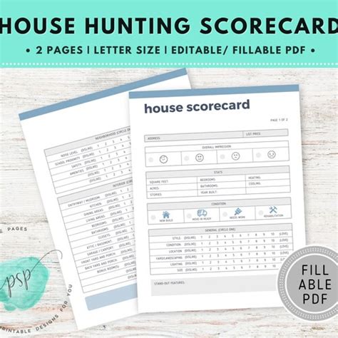 Editable Home Buying Planner House Hunting Checklist Home Etsy