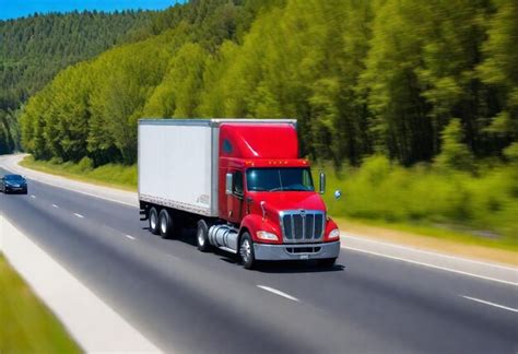 Premium Photo Cargo Truck On Highway Road With Container