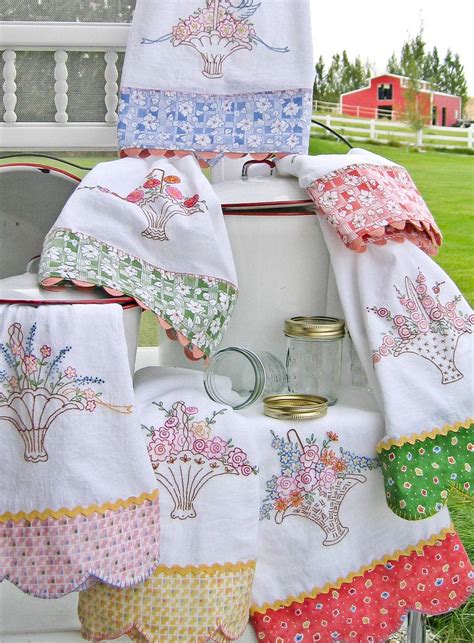 Hand Embroidery Pattern Grandmas Tea Towels