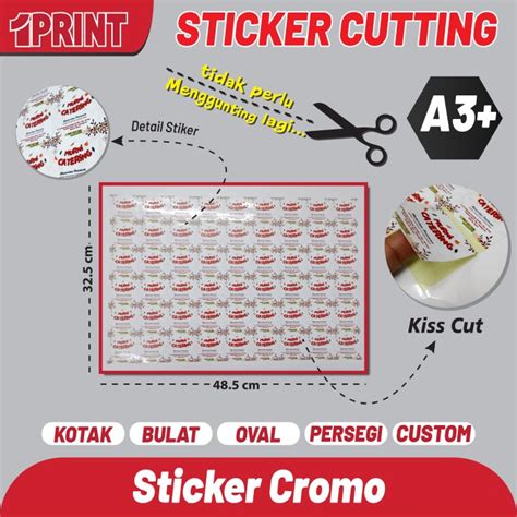 Jual Cetak Sticker Cromo A Stiker Label Kromo A Print Kiss