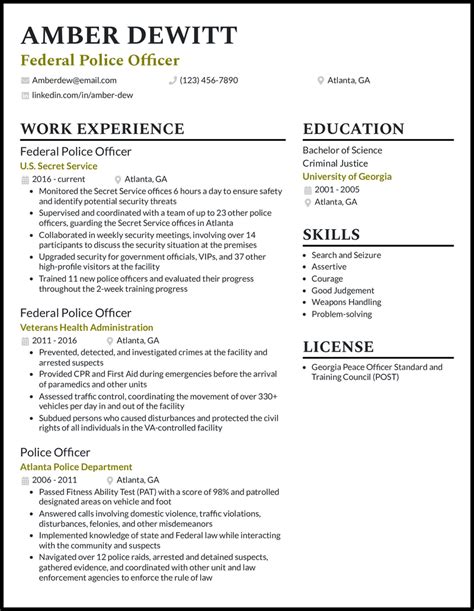 11 Real Police Officer Resume Examples That Worked In 2024