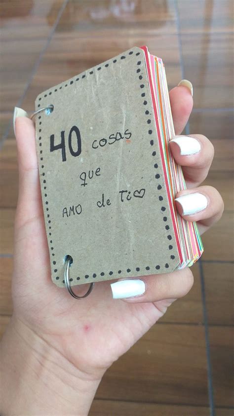 Regalo Cosas Que Amo De Ti Para Tu Novio Regalos Sentimentales