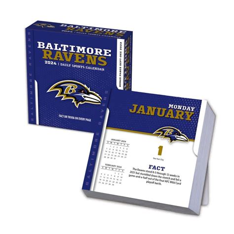 Baltimore Ravens 2024 Calendar Beret Ceciley