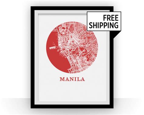 Manila Map Print City Map Poster - Etsy