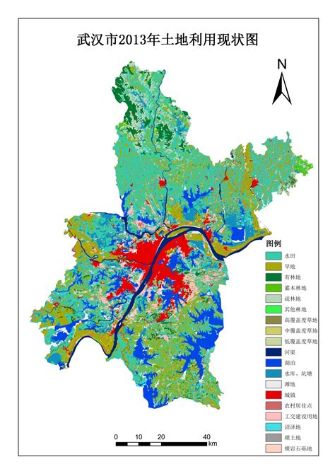 武汉大学土地利用、路网、地貌、植被类型数据技术服务