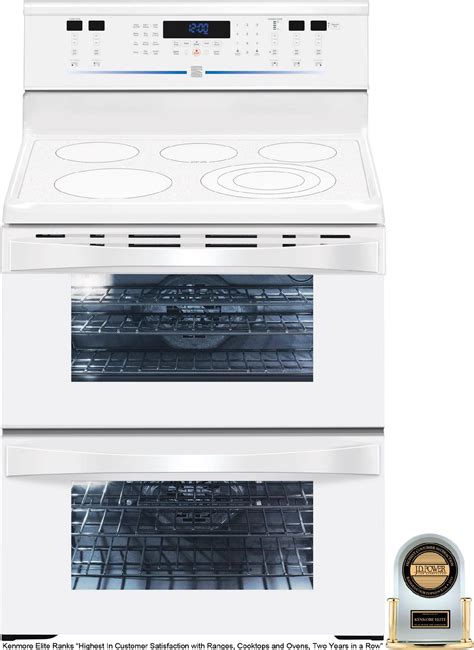 Kenmore Elite 7 0 Cu Ft Double Oven Electric Range White Tado