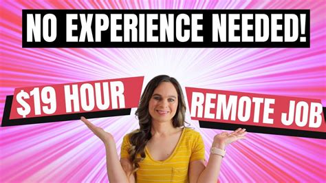 No Experience Needed Up To 19 Hour Work From Home Job 2023 No