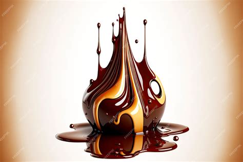 Premium Photo Melting Dark And White Chocolate With Chocolate Splash