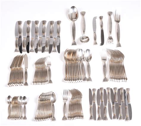 HermÈs Silver Plated Cutlery Set ‘moisson 114 Pieces