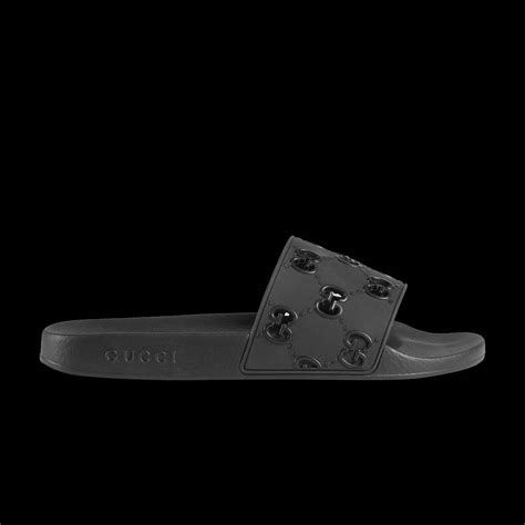 Gucci Rubber Gg Slide Black Gucci Jdr Goat