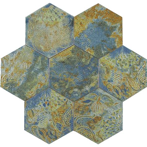 Reactive Ocean Hexagon Porcelain Tile Codgaudocehex Iwt Tesoro