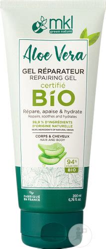 MKL Green Nature Aloe Vera Bio Gel Réparateur Corps Et Cheveux Tube