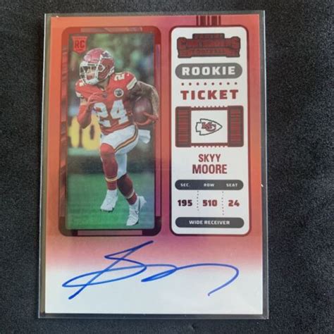 Panini Contenders Rookie Ticket Auto Red Zone Sky Moore Ebay