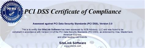 Pci Dss Level 1 Security Certification Sitelink News Sitelink Software