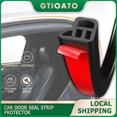 Gtioato Car Door Seal Strip Protector Rubber Waterproof Dustproof