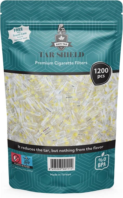 Amazon.com: Tar Shield 1200 Regular Disposable Cigarette Filters, Cigarette Filters That Remove ...