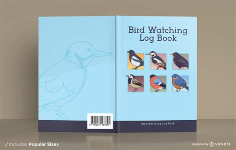 Bird Watching Log Book Cover Design Vector Download