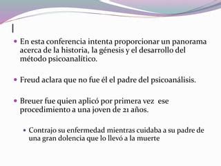 Cinco conferencias de introducción al psicoanálisis PPT