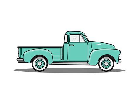 Clipart Of 1950 Chevy Pickup Truck