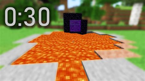 How To Make A Speedrun Nether Portal Under 30 Seconds YouTube