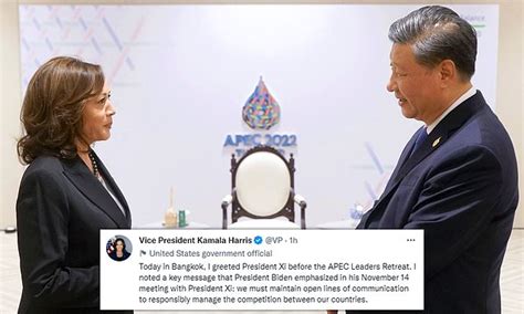 Kamala Harris Has Brief Meeting With Xi Jinping In Bangkok As