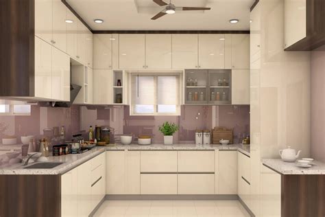 Spacious U Shaped Kitchen Design Livspace