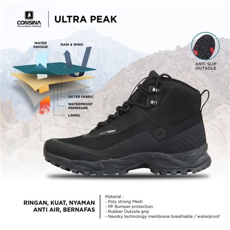 Jual Consina Ultra Peak Sepatu Gunung Outdoor Boots Trail Run Hiking