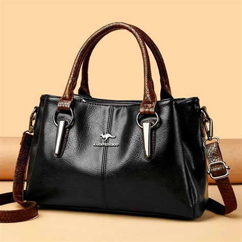 Genuine 3 Layers High Quality Soft Leather Ladies Shoulder Crossbody Bags For Womenluxury