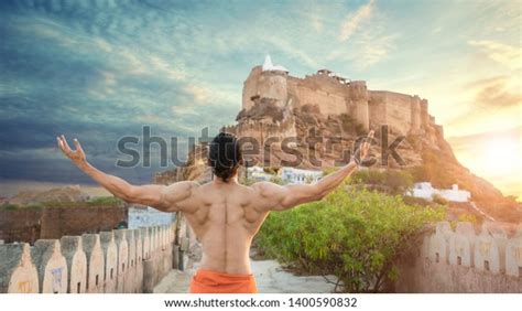 Indian Muscled Fit Male Model Posing Stock Photo 1400590832 Shutterstock