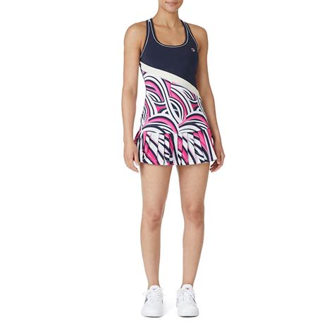 Fila Heritage Pleated Women S Tennis Skirt Navy Print