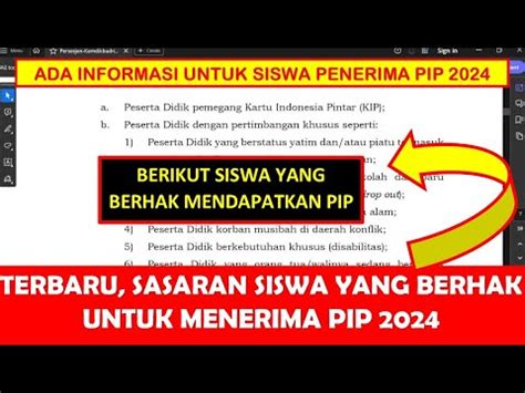 Terbaru Sasaran Siswa Yang Berhak Menerima Pip Youtube