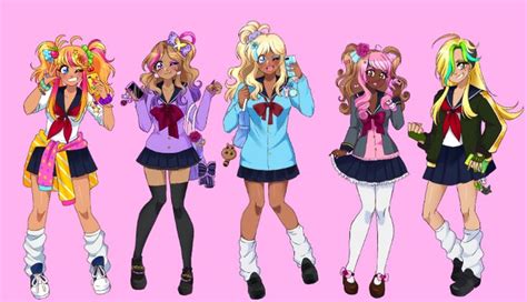 Gyaru Girls - Yandere Simulator Redesign | Yandere simulator, Yandere ...