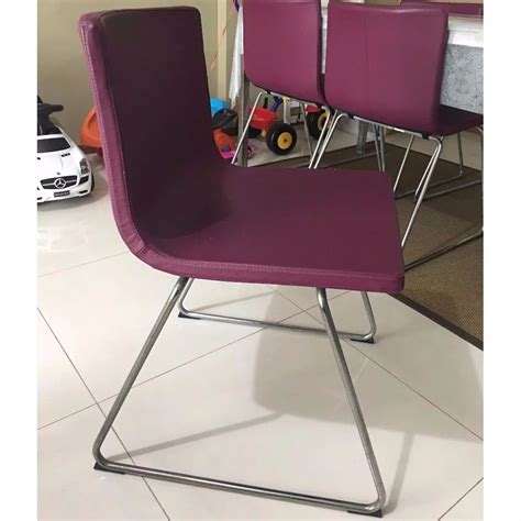 6 Limited Edition Ikea Bernhard Purple Dining Chairs Furniture And Home