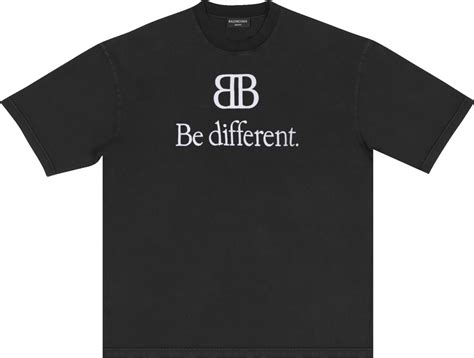 Balenciaga Black Be Different T Shirt Inc Style