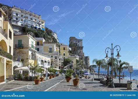 At Cetara - Italy - on July 2019 - the Town of Cetara on Amalfi Coast ...