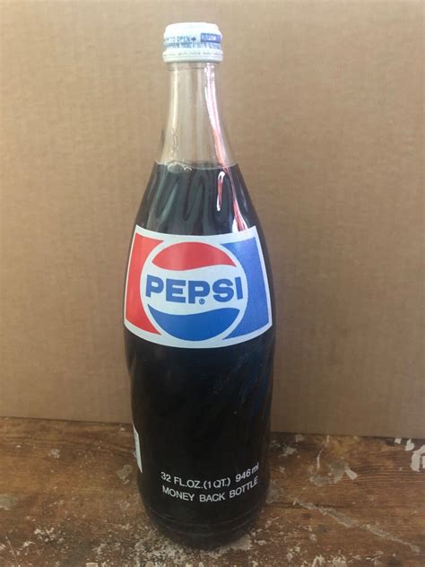 Vintage Pepsi Pepsi Cola Glass Bottle 32 Oz 1 Quart Unopened Sealed 8 Ebay