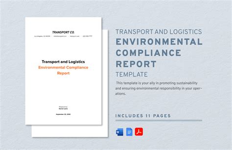 Compliance Report Template In Word Pdf Google Docs Publisher