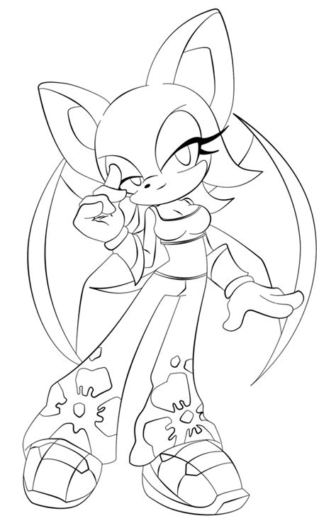 Desenho De Rouge De Sonic Para Colorir Tudodesenhos