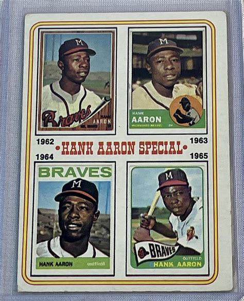 Lot 1974 Topps 4 Hank Aaron Special 1962 65 Baseball Card