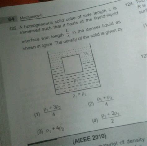 A Homogeneous Solid Cylinder Of Length L L