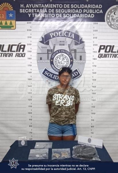 Joven De A Os Detenida En Playa Del Carmen Con Varios Tipos De Drogas