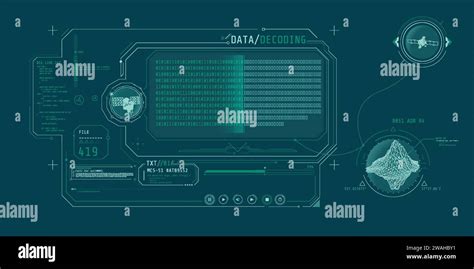 Interface For Decoding Object Data Received From Satellite Stock Vector