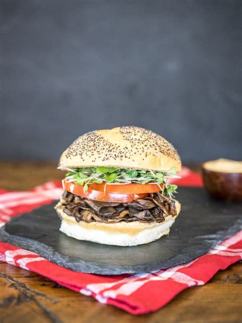 Portobello “roast Beef” Sandwiches With Vegan Chipotle Mayo One Ingredient Chef